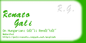 renato gali business card